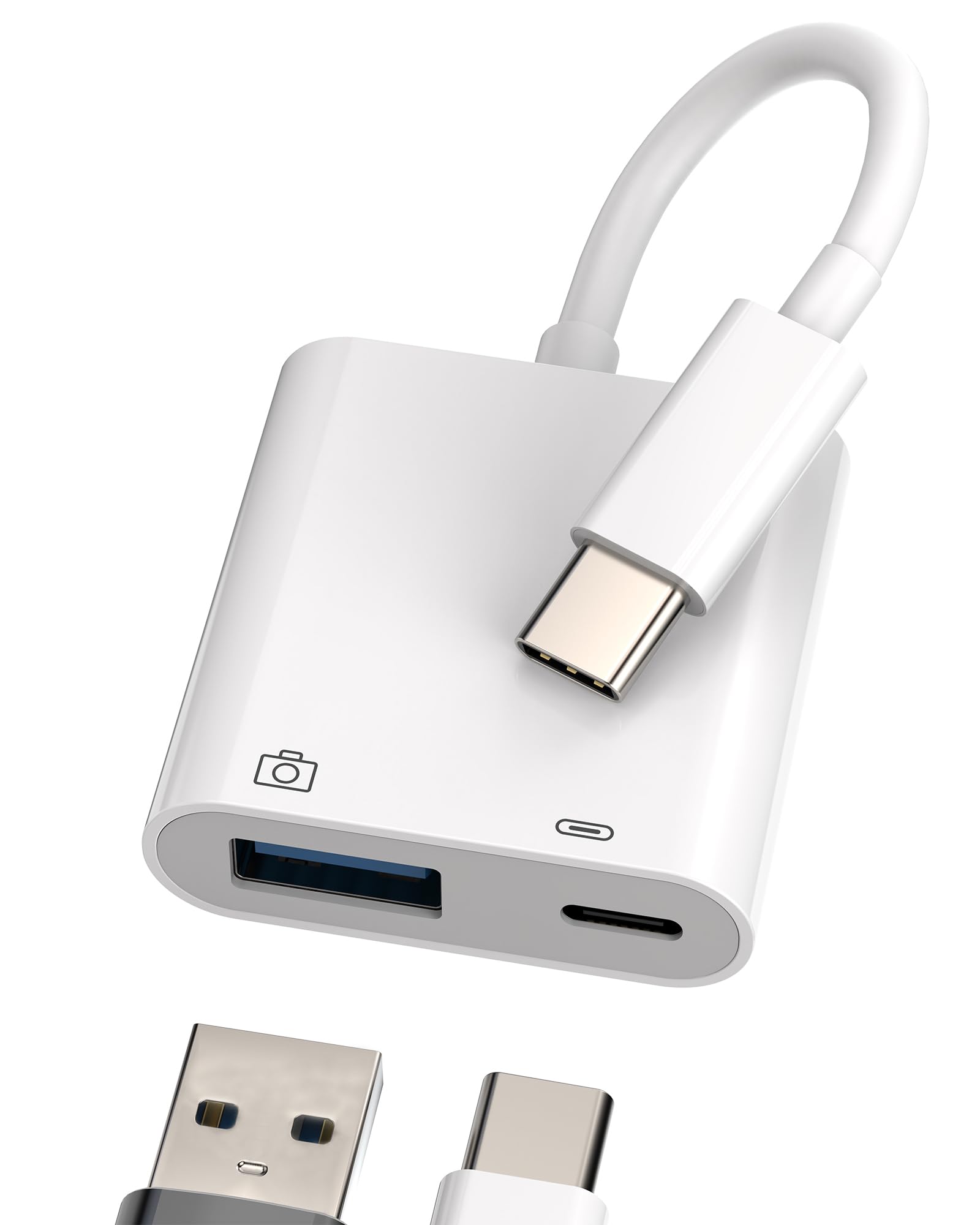 Amazon.com: USB-C to USB A Adapter(2 in 1)Type C Charger Cable